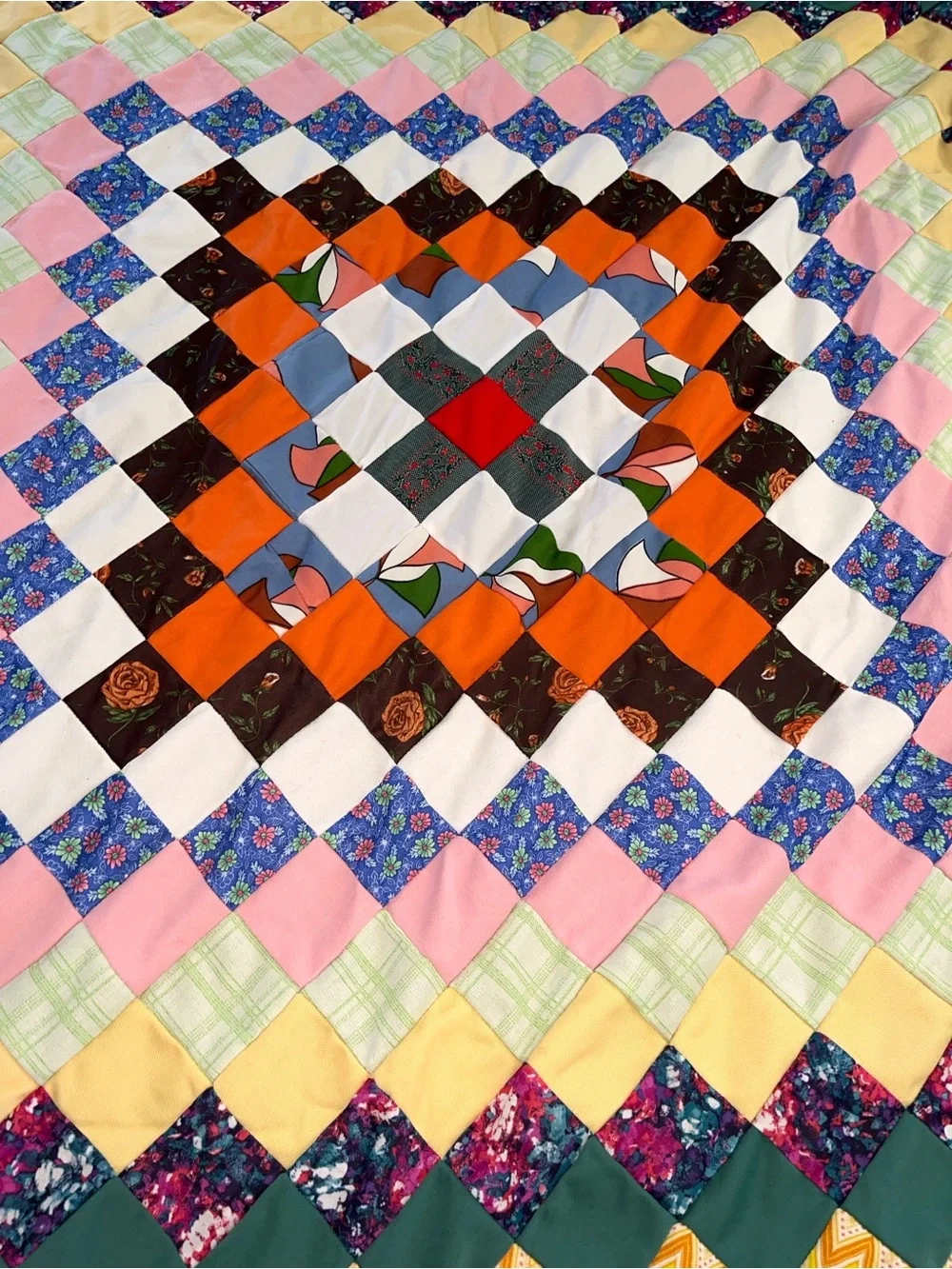 Vintage Handmade Patchwork Quilt 102